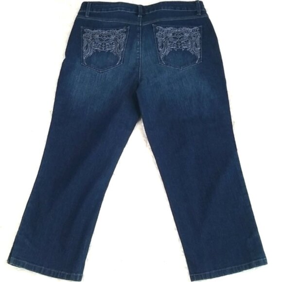 Gloria Vanderbilt Jordyn Embellished Jean Capris - Picture 1 of 6